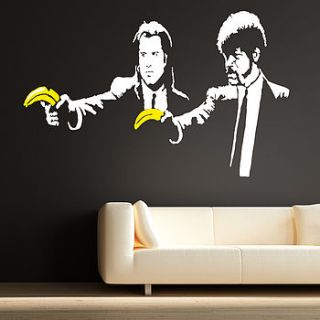 banksy pulp fiction wall stickers by the binary box