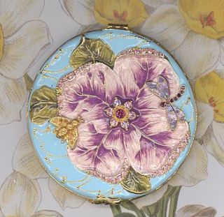 mirror compact with flower by susanna freud