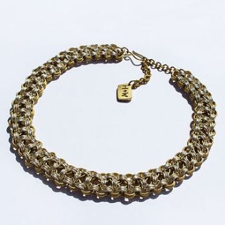 double chainmail necklace by hiro + wolf