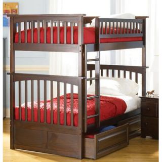 Atlantic Furniture Columbia Bunk Bed with Raised Panel Drawers