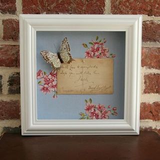 floral shadow box frame by sweet william designs