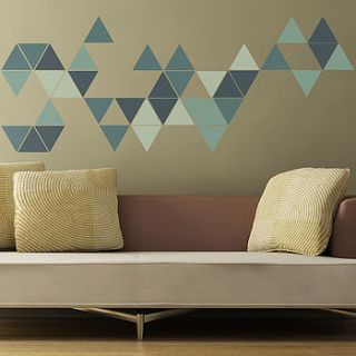 geometric triangles wall stickers by the binary box