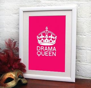 'drama queen' poster by fizzy lemonade