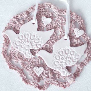 porcelain lace love doves by abby monroe