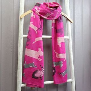 heritage and harlequin rabbit scarf by lisa angel