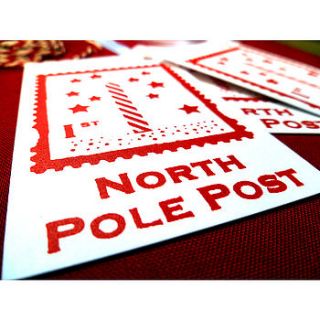 'north pole post' christmas gift tags by indigoelephant