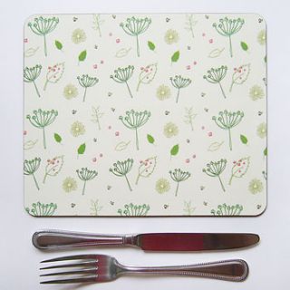 set of four countryside placemats by charlotte macey