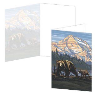 ECOeverywhere Glacier Bears Boxed Card Set, 12 Cards and Envelopes, 4 x 6 Inches, Multicolored (bc11771)  Blank Postcards 