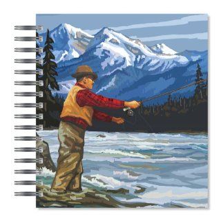 ECOeverywhere Glacier Fishing Picture Photo Album, 18 Pages, Holds 72 Photos, 7.75 x 8.75 Inches, Multicolored (PA11761)  Wirebound Notebooks 