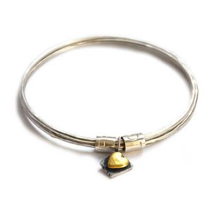 mixed metal love life eternity bangle by peculiar vintage