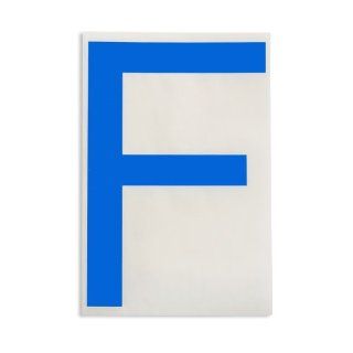 Brady 121725 ToughStripe Die Cut Polyester Tape, Blue Letter "F" Industrial Floor Warning Signs