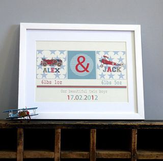 boys personalised twin print by constantine jo