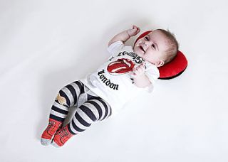 high top stripe baby tights by diddywear
