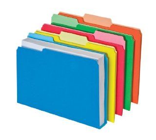 Pendaflex Double Stuff File Folders, Letter Size, Assorted Colors, 50 Per Box  Manila File Folders 