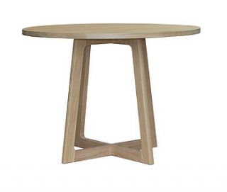 modern circular oak dining table by liam treanor furniture