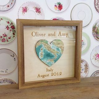 personalised and bespoke map heart by bombus