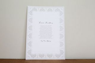 gatsby design personalised print by lucy says i do