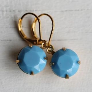 turquoise jewel earrings by silk purse, sow's ear