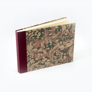 hand marbled visitor book by clementine's shop