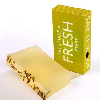 'let's make a fresh start' handmade soap by sedbergh soap company