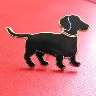 enamel dachshund lapel pin by beatrice von preussen