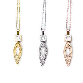 teardrop crystal pendant by anna lou of london