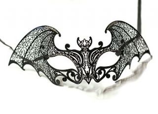 filigree bat shaped masquerade mask by hannah makes things
