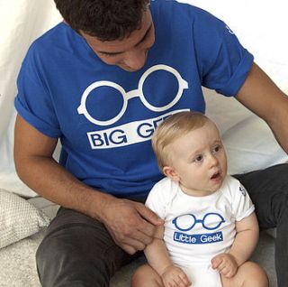 'big geek little geek' father and son set by precious little plum