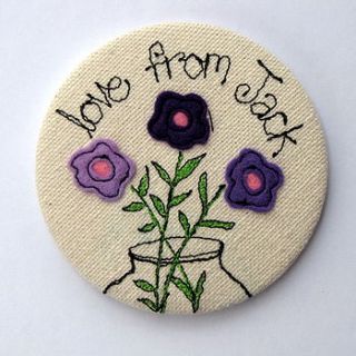 personalised mirror flowers by sew very english