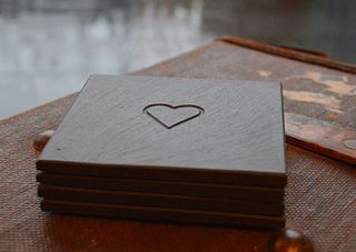 heart engraved slate coasters by grasi