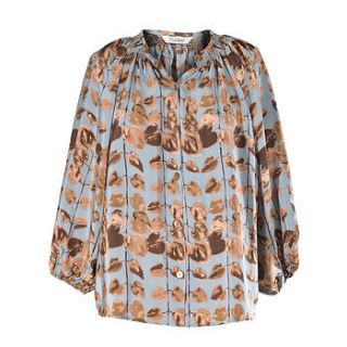 silk tucker blouse by red ruby rouge