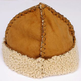 child's lambskin beanie hat by babies in sheep's clothing