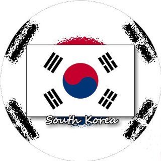 58mm Round Pin Badge South Korea Flag   Novelty Buttons And Pins