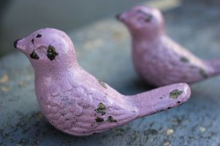 pink weathered bird door knob by the forest & co