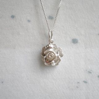 rose pendant necklace by lullaby blue