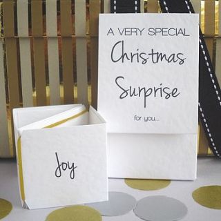 confetti 'christmas surprise' card by paperbuzz cards