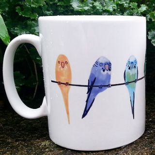 budgies mug by jo clark design