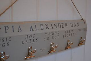 personalised wooden peg board by abigail bryans designs