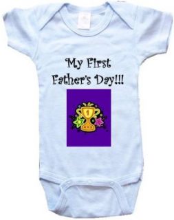 MY FIRST FATHER'S DAY   BigBoyMusic Baby Designs   White, Blue or Pink Onesie Clothing