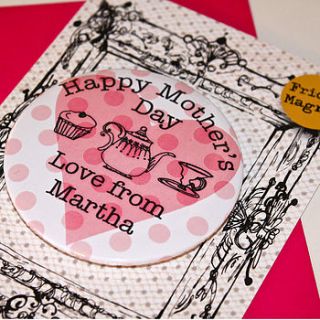 personalised tea time mother's day card by bedcrumb