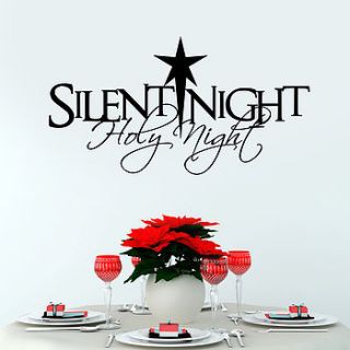 silent night holy night wall sticker by snuggledust studios