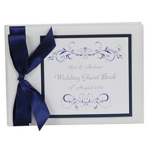 personalised lucy wedding guest book by dreams to reality design ltd