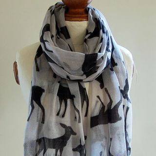 deer pure wool scarf by highland angel