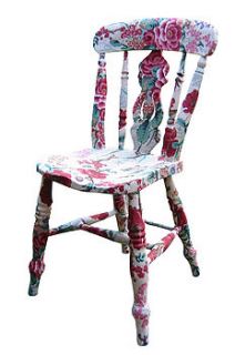 custom covered vintage chair by bombus