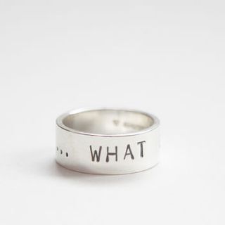 personalise silver ring by rock cakes