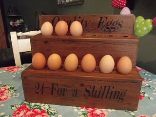 reclaimed wood egg holder by woods vintage home interiors