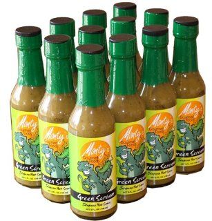 Full Case of the Award Winning Monty's Gourmet Green Scream Hot Sauce   Super Value Priced A Great Collectible Label with the Character Design of Artist Dave Kellet of Sheldon Comics Fame. This Full Case Gives You Enough To Sell Some To Pay For What Y