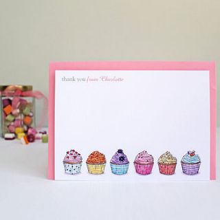 personalised cupcakes notecards set by love give ink