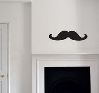moustache wall sticker by leonora hammond