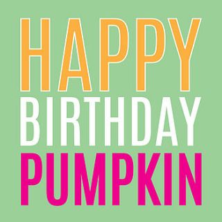 happy birthday pumpkin card by megan claire